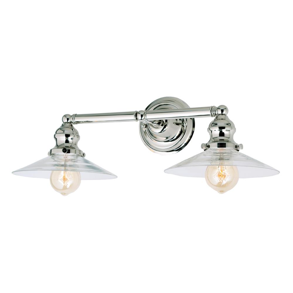JVI Designs 1211-15 S1 Union Square Two Light Ashbury Bathroom Wall Sconce  in Polished Nickel